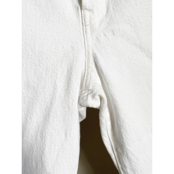 EUC Levis Womens Jeans 31 White Ribcage Straight Ankle Button Fly Capri Denim - Picture 6 of 7